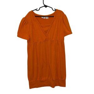 Cato Girls XL (16) Orange V-Neck Short Sleeve Tunic